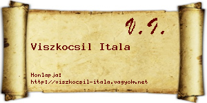 Viszkocsil Itala névjegykártya